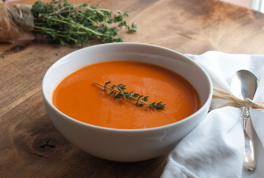 Geroosterde tomaten soep